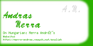 andras merra business card